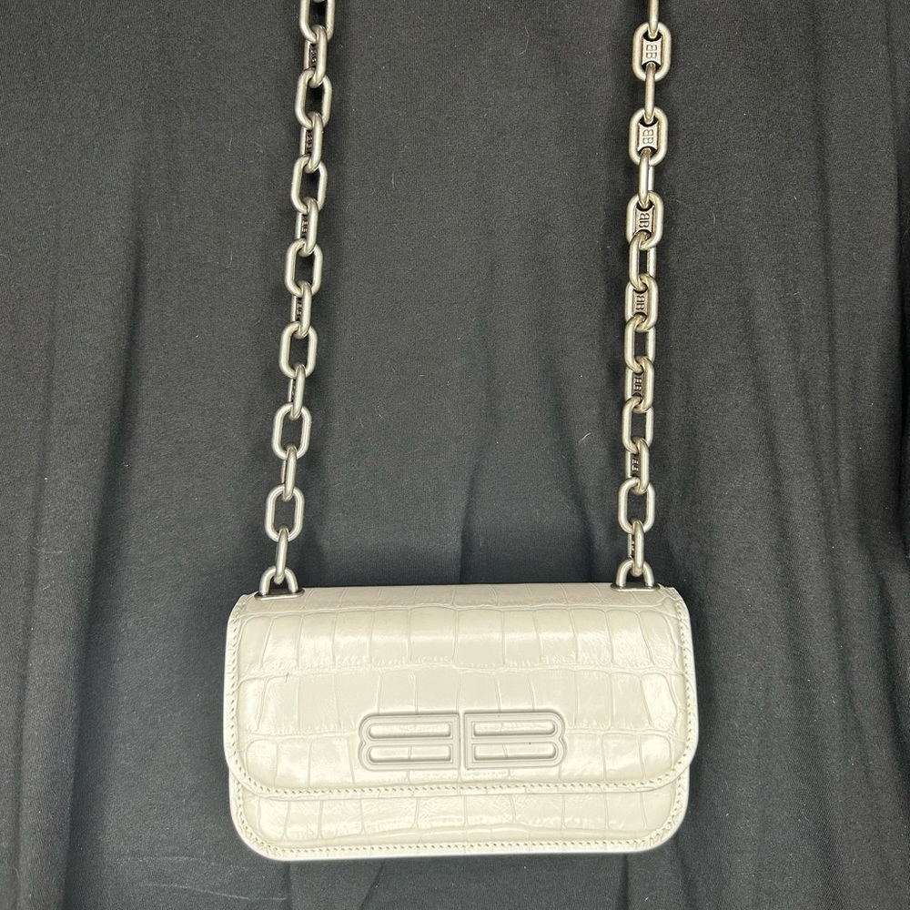 AUTH Balenciaga Gossip Chain Wallet Crossbody